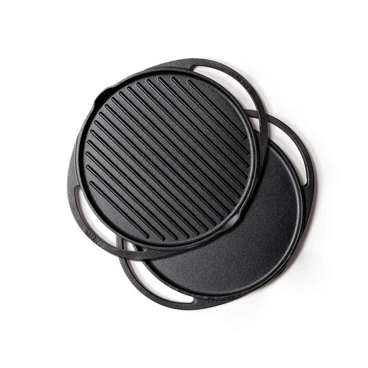 Meyer Cast Iron 2 in 1 Grill and Griddle Fry Pan (Black, 30cm)