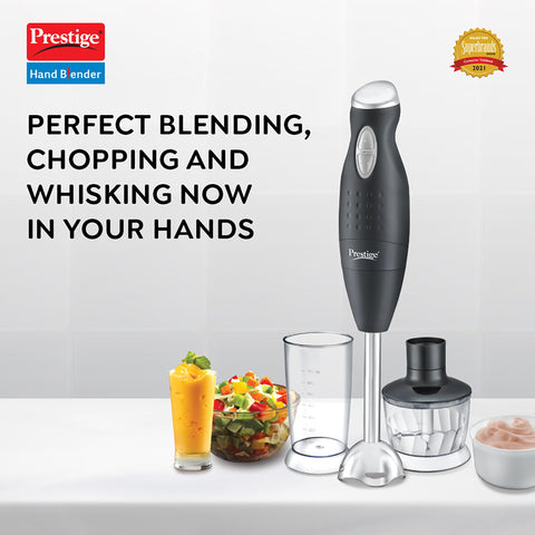 Prestige PHB 6.0 200 Watt 2 Speed Hand Blender with Blending Jar, Chopping, Whisking Attachment