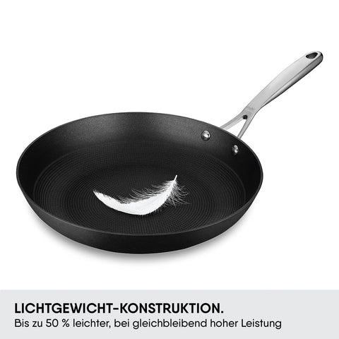 Stahl Blacksmith Hybrid Enamelled Cast Iron Frying Pan 2.3 L, 28 cm, Rust Proof Egg Pan, Induction & Gas Compatible