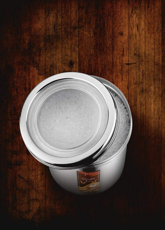 JVL Stainless Steel Classic Tin Storage For Kitchen - 1 Pcs (1000ml)