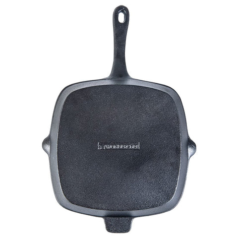 Wonderchef Forza Cast-Iron Grill Pan, Pre-Seasoned Cookware, Induction Friendly, 26cm, 3.8mm With Lifetime Exchange Warranty (Black)