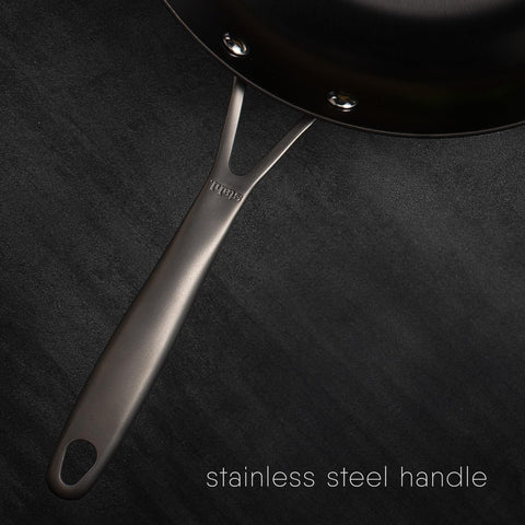Stahl Blacksmith Plus Cast Iron Frying Pan, Metal Spatula Safe, Light Weight, Nitrided, Induction & Gas Stove Compatible, 2.3 L, 28 cm