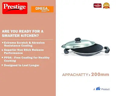 Prestige Omega Select Plus Deep Appachetty 200 mm With Stainless Steel Lid 30739