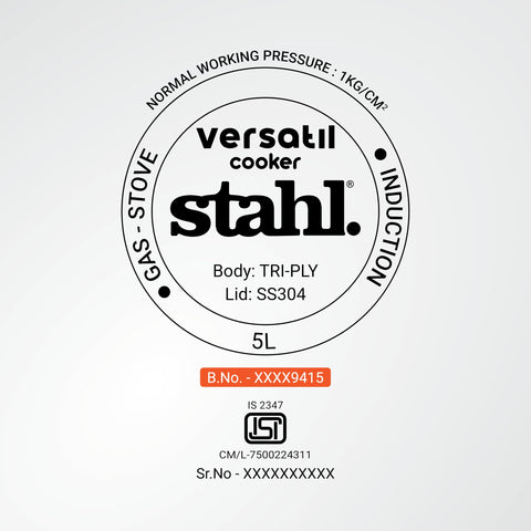 Stahl Versatil Pressure Cooker Gasket | Compatible with both 1.3L Versatil Cookers | Food-Grade Silicone Seal Ring | Heat-Resistant, Leak-Proof, Durable Spare Part