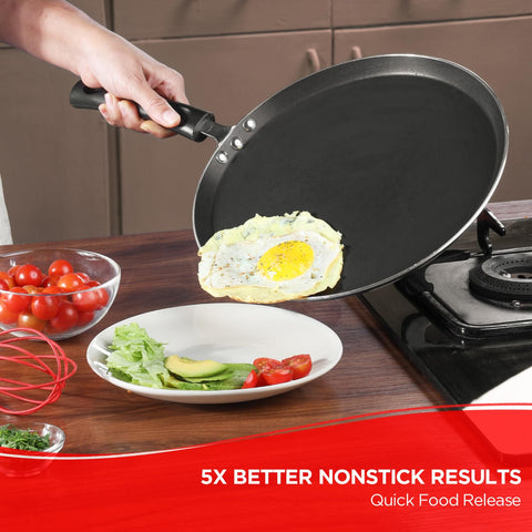Vinod Zest 28cm Non Stick Dosa Tawa | 5mm Thick Ceramic Coating