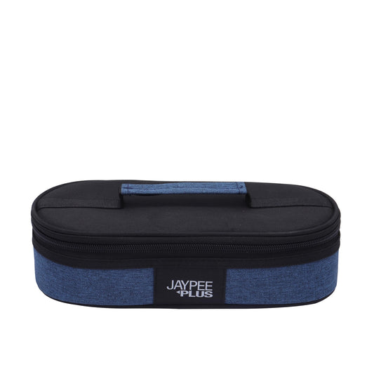 Jaypee Plus Microplus 400 ml Each Stainless Steel Office Lunch Box | BPA Free, Microwave Safe & Spillproof Airtight 2 Containers | Including Insulated Bag | Ideal for College & School (Black)