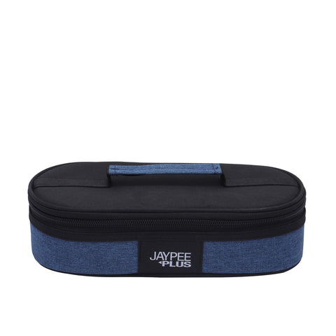 Jaypee Plus Microplus 400 ml Each Stainless Steel Office Lunch Box | BPA Free, Microwave Safe & Spillproof Airtight 2 Containers | Including Insulated Bag | Ideal for College & School (Black)