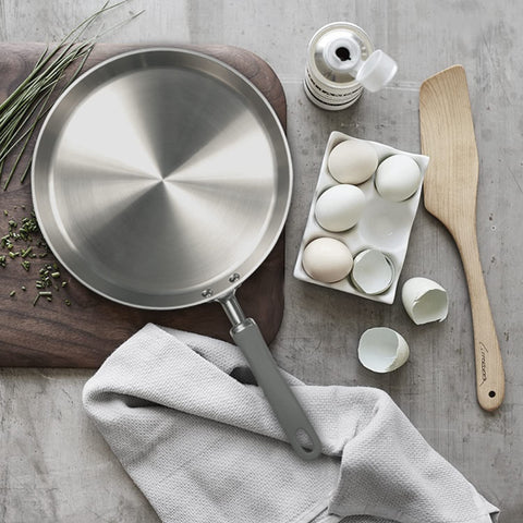 Meyer Trivantage Nickel Free Stainless Steel Triply Cookware Flat Tawa with Induction Base, 28cm