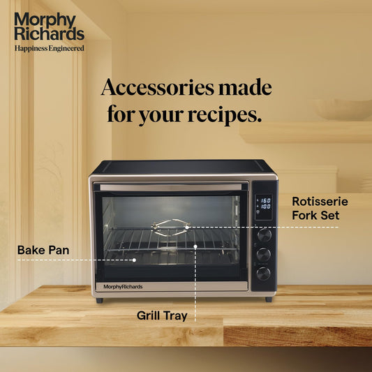 Morphy Richards 52RCD Digi OTG |Large Capacity - 52L |Digital OTG with 8 Preset Menus| Champagne Gold and Black|2 Year Product Warranty