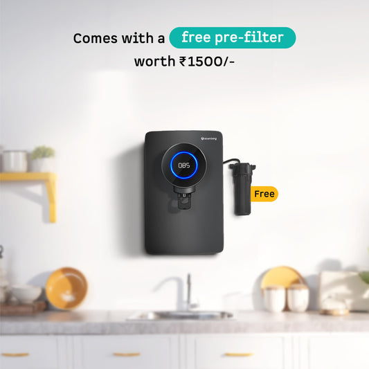 Atomberg Intellon - India’s 1st Adaptive Water Purifier*| RO+UF+UV+Alkaliser | Zero Cost for 2Yrs | 4 Modes | TDS-Based Filtration | Smart IoT | 7-Stage | Retains Minerals | 8L | 2Yr Warranty | No AMC