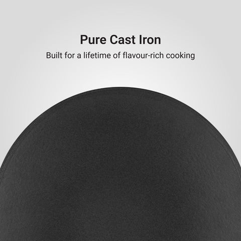 Stahl Blacksmith Signature Cast Iron Roti Tawa | for Fluffier Rotis, Crispier Parathas & Golden Chillas | Gas & Induction Compatible | 28cm Tawa
