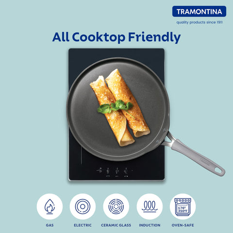 Tramontina VELO 30cm Forged with Ceramic Reinforced Interior Flat Dosa Tawa