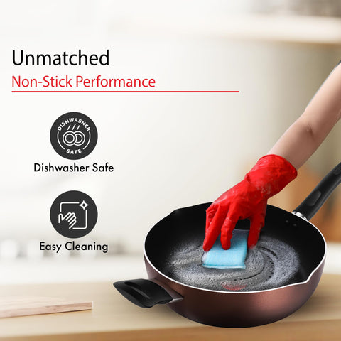 Tefal Day by Day Non-Stick Deep frypan/Thermo-Spot Technology/PFOA Free, Titanium Non-Stick Coating / 28 cm/Superior Induction Base/Suitable for All Hob Type/Black / 2 Years of Warranty
