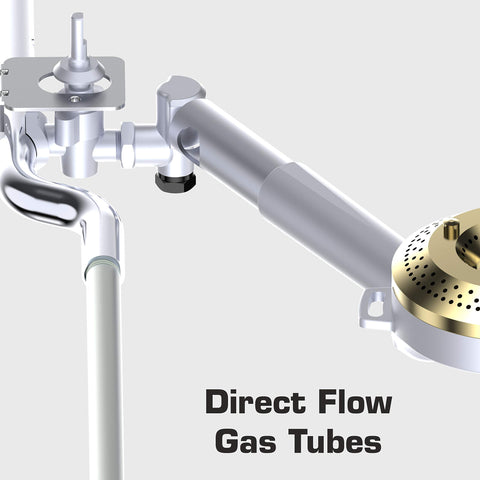 Vidiem Gas Stove AIR (Black with Silver) | 4 Burner Gas Stove | Manual Ignition | 10mm Toughened Glass Top Gas Stove | High Efficiency | ISI Certified | 2 years warranty (4 Burner)