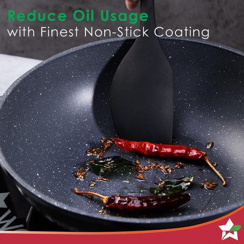 Wonderchef Duralite 24 cm Die-Cast Non-Stick Kadhai – 2.4 L