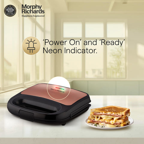 Morphy Richards 2 IN 1 750 Watt Sandwich Maker With changable Plate/Multi Grill/Luxe Rose T&G (Toast & Grill) With 2 Year Warranty