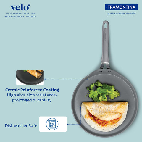 Tramontina VELO 30cm Forged with Ceramic Reinforced Interior Flat Dosa Tawa