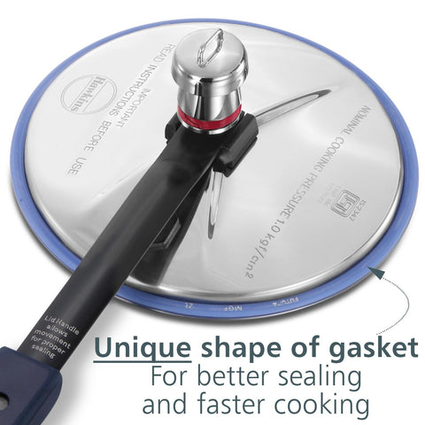 Hawkins 2 Litre Stainless Steel Hevibase Pressure Cooker, Impact Bonded Base, Inner Lid Cooker, Silver (HSI20)