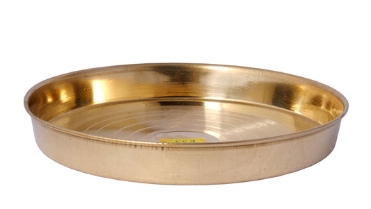 Jassic Brass Puja Plate – Traditional BR Plate for Religious Rituals and Pooja