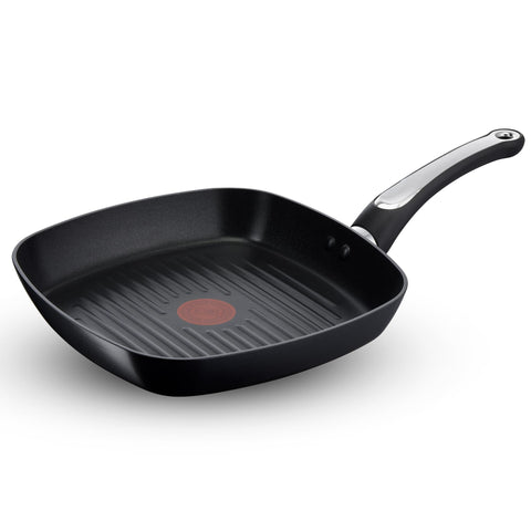 Tefal Cook & Savour Non-Stick Grill Pan/Thermo-Spot Technology/Titanium Non-Stick Coating/26 cm x 26cm / Superior Induction Base/Suitable for All Hob Types/Black / 2 Years of Warranty