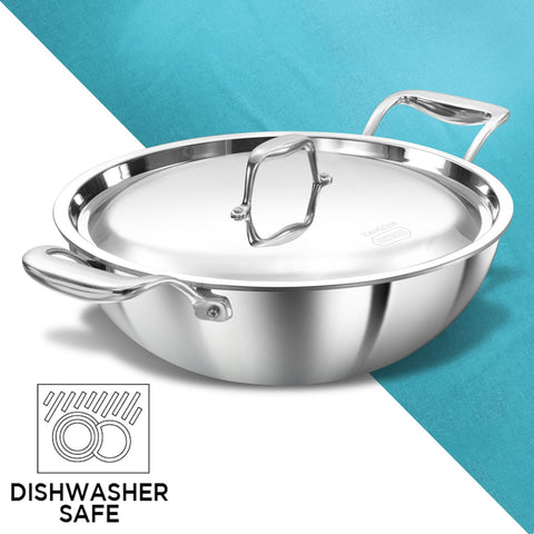 HAW.PRO TRI-PLY SS DEEP FRY PAN 3.5L WITH SS LID PSK35S