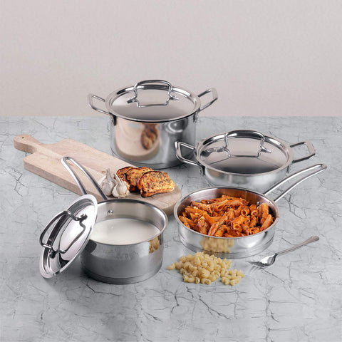 vinod cookware Vinod Classic Deluxe Stainless Steel Induction Friendly 4 Pcs. Set