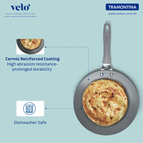 TRAMONTINA Velo 26cm Forged with Ceramic Reinforced Interior Roti Tawa