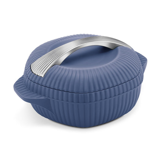 MILTON Oyster 2000 PU Insulated Casserole, 1910 ml, Royal Blue, BPA Free, Food Grade, Hot and Cold, Easy to Carry, Easy to Store, Chapati, Roti, Curd Maker