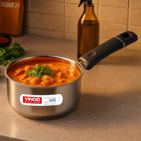 Vinod Tivoli Steel Saucepan - Sandwich Bottom, Induction Ready