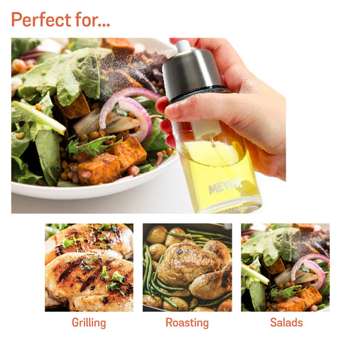 Meyer Plastic Kitchen Hacks Oil Sprayer, 170ml, Silver