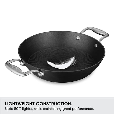 Stahl Blacksmith Hybrid Cast Iron Kadhai - Pre-Seasoned, Without Lid