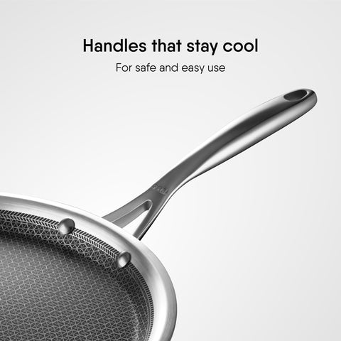 Stahl Artisan Hybrid Triply Dosa Tawa, Dosa Tawa with Induction Base, Non Stick Pan, Stainless Steel Scratch Resistant Dosa Tava, 28 cm