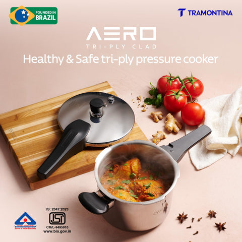 Tramontina Aero Arc 1.5L Tri-Ply Stainless Steel Pressure Cooker