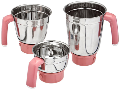 Prestige 550 Watts Stylo V2 Mixer Grinder with 3 Stainless Steel Jar| Ergonomic Design| See-Through Lids|Sturdy Handles| Durable Body| Red & White