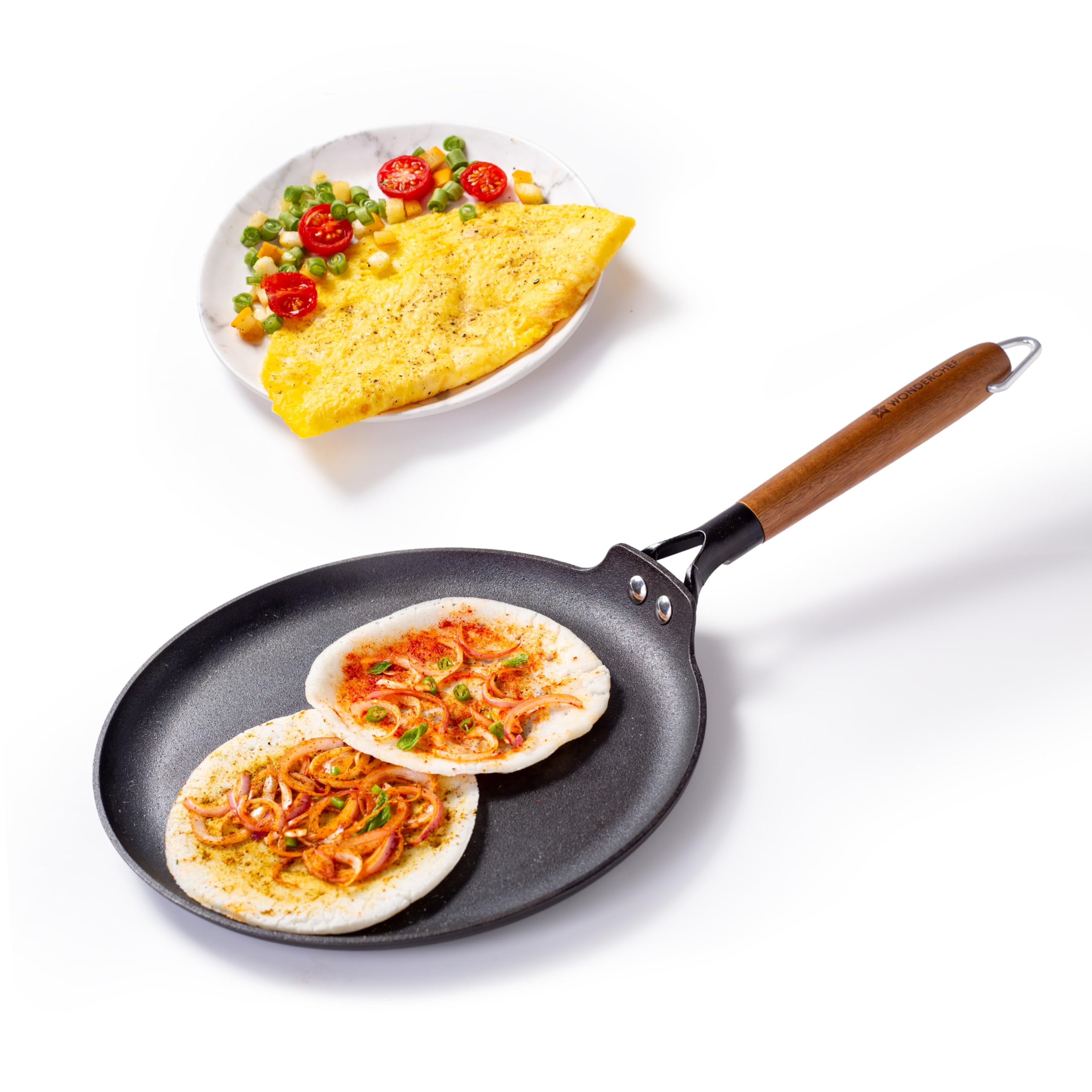 Wonderchef Ferro Light 28cm Dosa Tawa – Pre-Seasoned Cast Iron