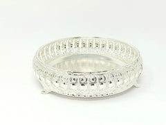 German Silver Tray for Your Beautiful Dining Set with Traditional Design (Round Silver Tray)