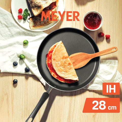 Meyer Flat Tawa Induction, 28cm/3mm Thick, Orange