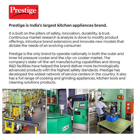 Prestige 3 Litre Triply Svachh Handi Outerlid Pressure Cooker|Deep lid for spillage control|Gas & Induction Compatible|Triply body for even heating|Gasket Release System|5 Years warranty|ISI certified
