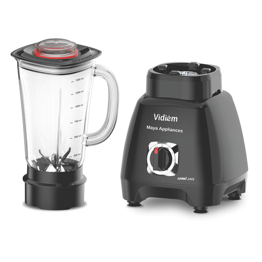 Vidiem Jumbo Juice 1000W Juicer Mixer Grinder (Black) | 1 Multipurpose Jar | Juicer Blender for Smoothies, Ice Crushing, Fruit Juices, Nutri Blending | 1-Year Warranty