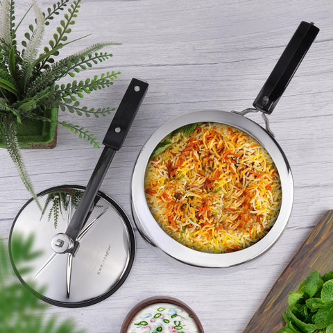 Vinod Europa Stainless Steel Inner Lid Pressure Cooker – 3 Litre | Handi Shape Design | Durable Sandwich Bottom | Induction & Gas Stove Friendly | ISI & CE Certified | 2 Year Warranty | Steel