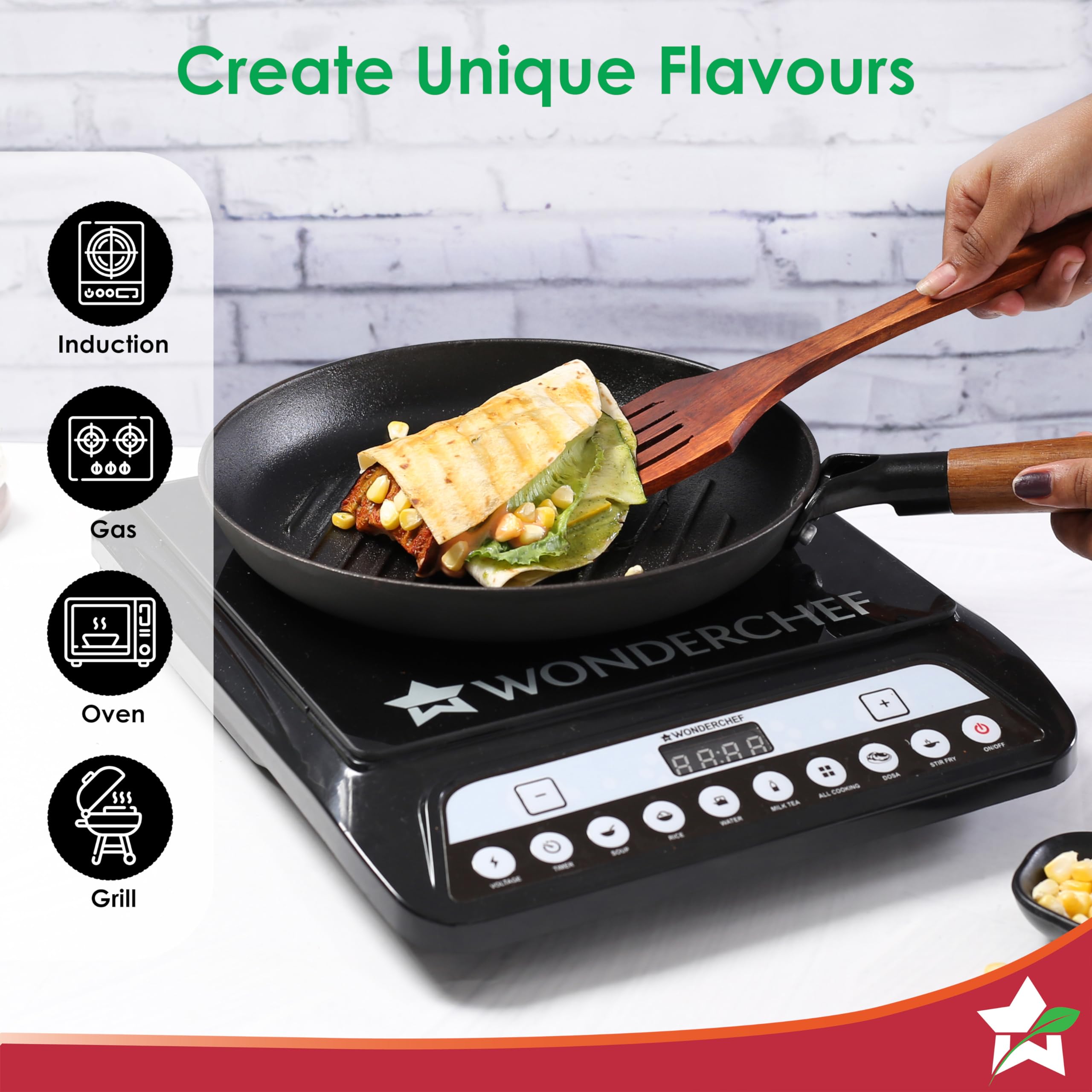Wonderchef Ferro Light 24cm Grill Pan – Pre-Seasoned Cast Iron