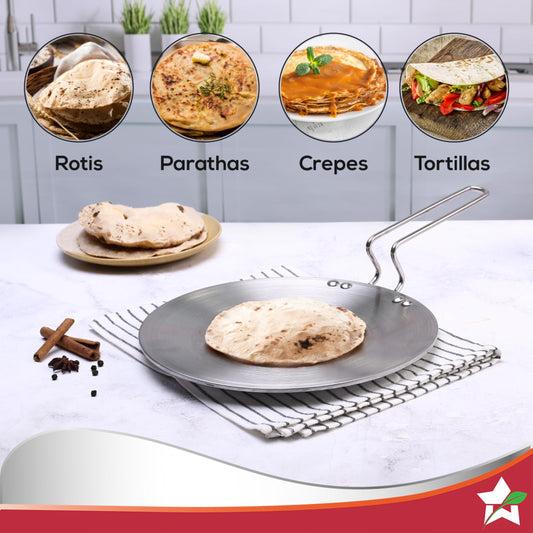 Wonderchef Nigella 26cm Tri-Ply Roti Tawa | Non-Stick, Induction Ready