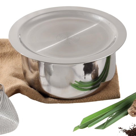 Vinod Platinum 26cm Triply Tope - 5.8L Heavy Bottom Induction Pot