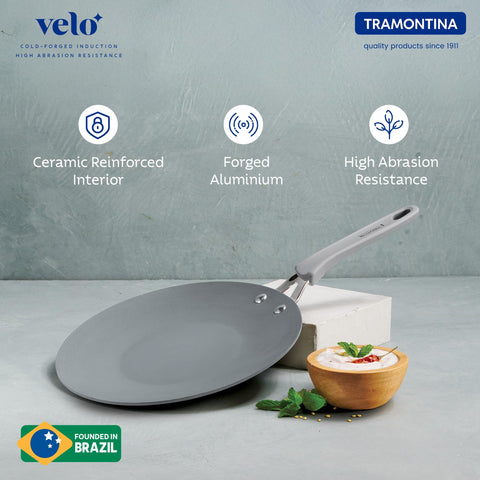 TRAMONTINA Velo 26cm Forged with Ceramic Reinforced Interior Roti Tawa