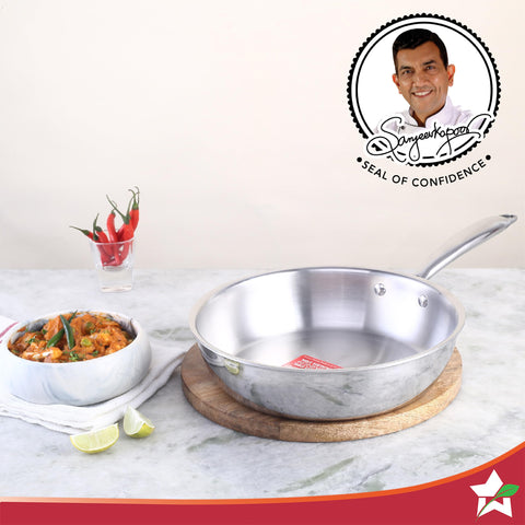 Wonderchef Nigella 20 cm Tri-ply Stainless Steel Fry Pan – 1.1 L