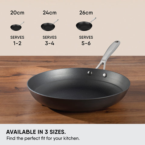 Stahl Blacksmith Hybrid Enamelled Cast Iron Frying Pan, Rust Proof Fry Pan, Cast Iron Egg Pan, Induction & Gas Stove Compatible, 0.8 L, 20 cm