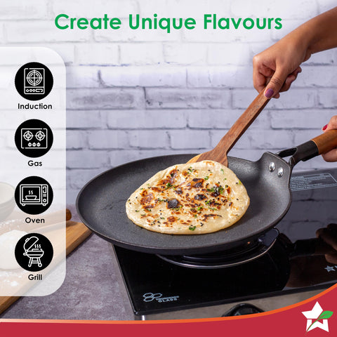 Wonderchef Ferro Light 28cm Dosa Tawa – Pre-Seasoned Cast Iron