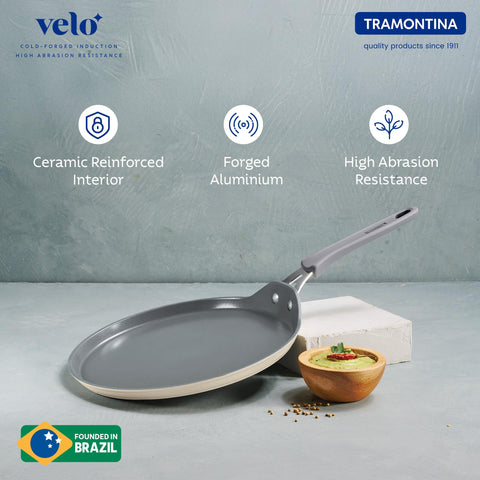 Tramontina VELO 30cm Forged with Ceramic Reinforced Interior Flat Dosa Tawa