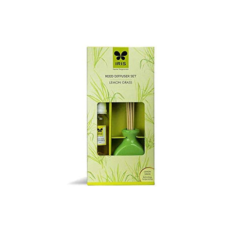 New Lemon Grass Fragances Reed Diffuser Set with Oil 60ml With Ceramic Pot & Diffuser Stick