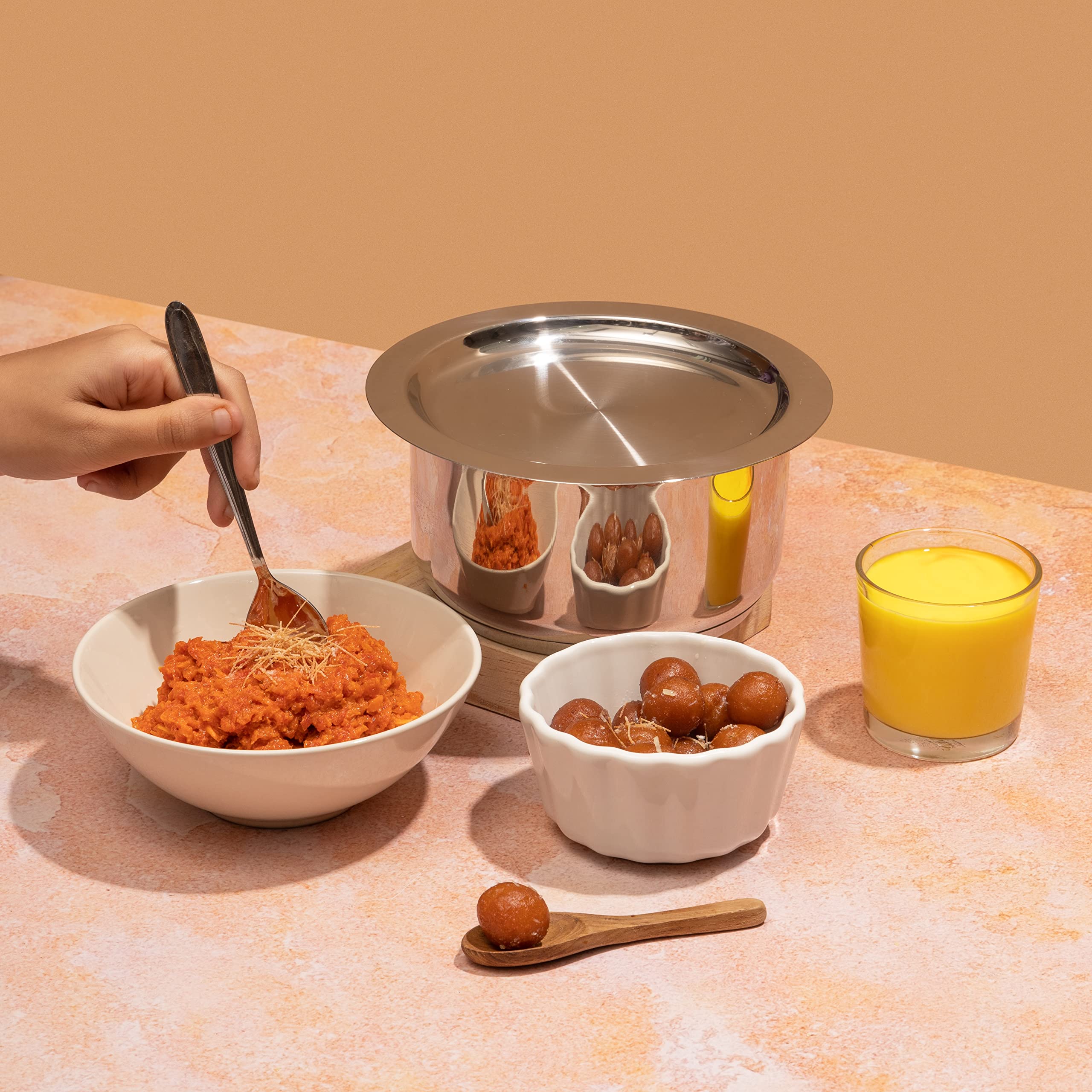 Vinod Platinum 26cm Triply Tope - 5.8L Heavy Bottom Induction Pot